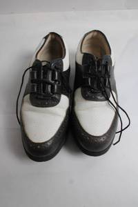 lot 11 image: Pair of FoonJoy Two-Tone Golf Shoes with Spikes