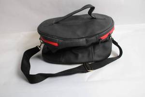 lot 17 image: Black Nylon Travel Bag with Red Zipper