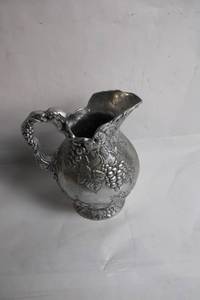 lot 73 image: Antique Silver Plate Pitcher with Grape Vine Design