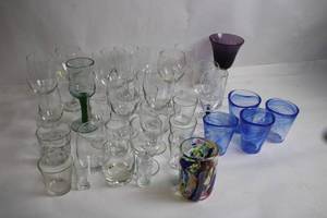 lot 80 image: Variety Set of 38 Mixed Glassware In Various Designs