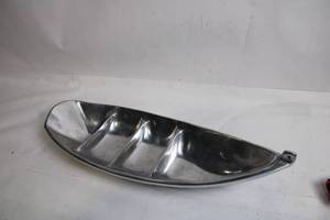 lot 91 image: Stainless Steel Canoe-shaped Tray with Four Compartments