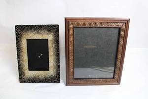 lot 114 image: Set of 2 Assorted Photo Frames with Decorative Borders