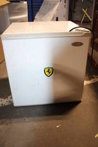 lot 119 image: Haier Mini Refrigerator with Ferrari Sticker