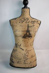 lot 120 image: Vintage Parisian Print Dress Form Mannequin