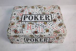 lot 159 image: Complete Poker Set in Decorative Tin Box