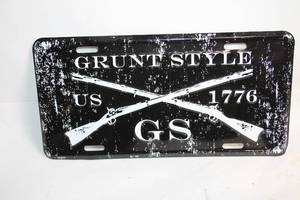 lot 163 image: Grunt Style US 1776 Vintage-Style Metal License Plate