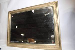 lot 200 image: Vintage Carolina Mirror with Ornate Gold Frame