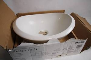 lot 205 image: Allen  Roth Vessel Sink #2135512 in Original Box
