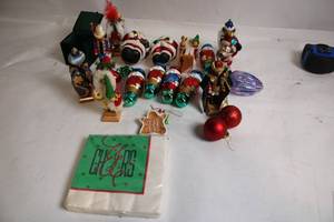lot 206 image: Collection of Holiday and Nutcracker Christmas Decorations