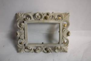 lot 215 image: Ornate Vintage-Style Photo Frame with Carved Floral Design