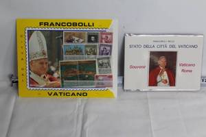 lot 251 image: Collection of Vatican City Souvenir Stamp Sheets and Postcard Set