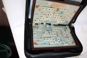lot 1 image: Travel Edition Scrabble Game with Carrying Case