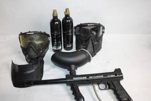 Tippmann 98 Custom Paintball Gear Set with Masks and CO2 Tanks