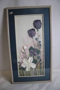 lot 37 image: Framed Floral Wall Art by Sha Boudin