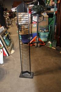 lot 38 image: Tall Metal CD or DVD Storage Tower Rack