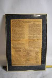 lot 91 image: Framed Replica of the United States Constitution