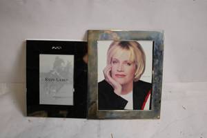 lot 121 image: Pair of Silver Plated Photo Frames - Ralph Lauren 5x7 and Larger Vintage Frame