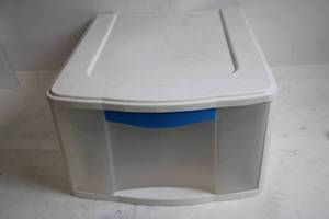 lot 140 image: Sterilite Plastic Storage Drawer 24 x 15 x 9.5