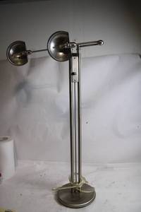 lot 143 image: Adjustable Modern Double Lamp with Circular Reflectors