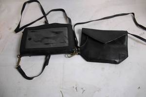lot 163 image: Set of 2 Black Crossbody Bags