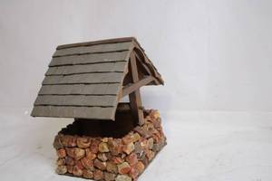 lot 167 image: Rustic Stone Wishing Well Planter