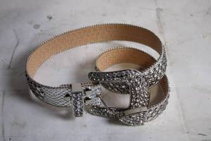 lot 181 image: Rhinestone-Studded Western-Style Belt