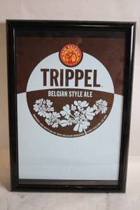 lot 194 image: Framed Belgian Style Ale Trippel Sign