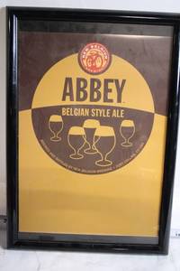 lot 196 image: Framed New Belgium Brewing Abbey Ale Promotional Poster