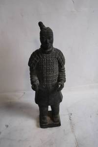 lot 200 image: Terracotta Warrior Statue 14 Inches Standing Figurine