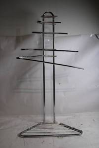 lot 210 image: Steel Freestanding Coat and Hat Rack with Multiple Hooks