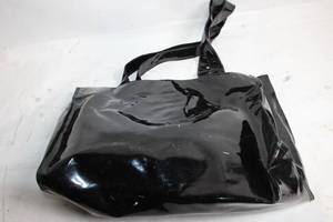 lot 220 image: Bloomingdales Black Patent Leather Tote Bag