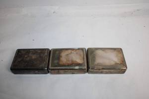 lot 243 image: Set of 3 Vintage Silver-Plated Jewelry Boxes with Velvet Lining