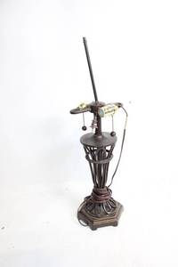 lot 244 image: Vintage Metal Lamp Base with Dual Light Sockets