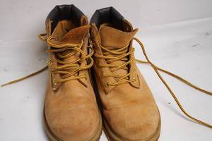 lot 249 image: Pair of Timberland Tan Nubuck Work Boots