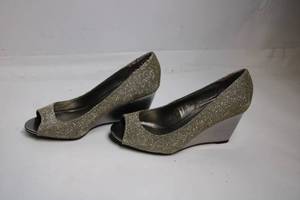 lot 264 image: Bandolino Glitter Wedge Heels