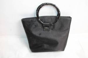 lot 292 image: Murad Black Handbag with Bamboo Handles