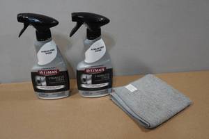 lot 45 image: 2 Weiman Stainless Steel Cleaner & Polisher with Cloth