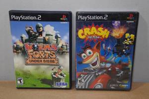 lot 48 image: 2 PlayStation 2 Games - Crash Racing, Worms Forts