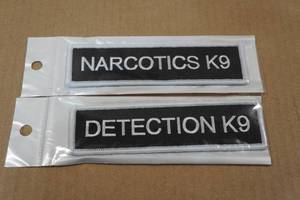 lot 185 image: 2 Large Boss Dog Velcro Patches for Harness