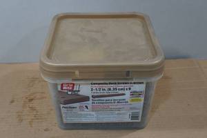 lot 218 image: 2-12 Composite Deck Screws - Brown