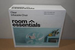 lot 98 image: 2 Room Essentials Clear Inflatable Chair