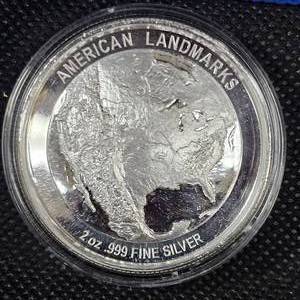 lot 2 image: 2 oz Grand Canyon Fine Silver American Landmarks