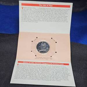 lot 24 image: 1995 Isle of Man The Turkish Angora Cat coin