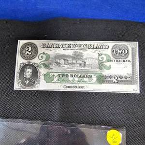 lot 36 image: $2 Conneticut Obsolete Note UNC