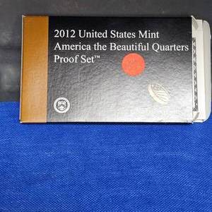 lot 39 image: 2012 Mint Proof Set  America the Beautiful Quarter Set