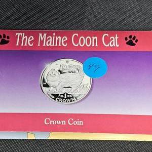 lot 49 image: 1993 The Maine Coon Cat Crown Coin