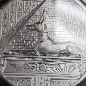 lot 50 image: 2 oz Egyptian God Silver Round