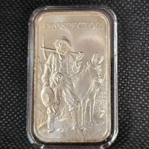 lot 56 image: Prospector 1 oz Silver Ingot