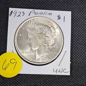 lot 69 image: 1923 Pence $1 UNC