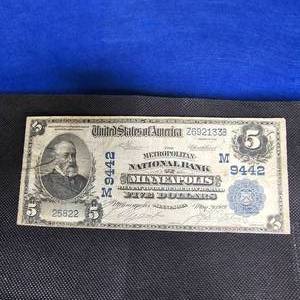 lot 78 image: 1902 $5 Minneapolis Large Note
